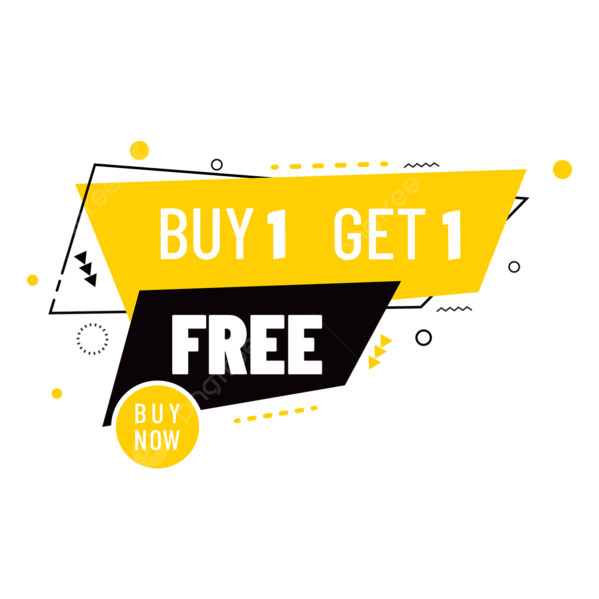 Buy One Get One Free Promo Label Memphis Style Sale Discount Buy Buy ... Buy One Get One Free Promo Label Memphis Style Sale Discount Buy Buy ...